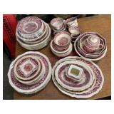 69pcs Antique England Masons Vista dishes