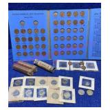 Lot of Coins (Mercury dime, Nickels, Cents)