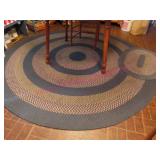 7.5-ft Braided blue-grey kitchen rug & 3 throws