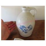 Pfaltzgraff 1/2-Gal Jug 8in tall USA flower