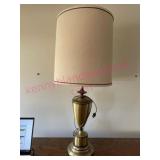 Brass table lamp (33in tall) full size