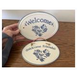 (2) Pfaltzgraff Welcome Signs
