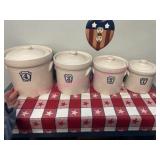 4pc Pfaltzgraff Keystone Canister set (#4-3-2-1)