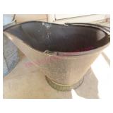 Old black coal bucket (patio) pretty good shape
