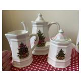 3pc Pfaltzgraff Christmas Heritage coffee set BR1