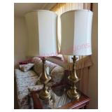 Pair: Nice brass table lamps (Stiffel ??)
