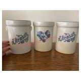 (3) Pfaltzgraff Utensils Crock Holders (500) -7in