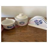 Pfaltzgraff Butter Tub w/lid -Butter Warmer-Napkin