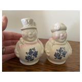 Pfaltzgraff Snowman & woman salt & pepper shakers