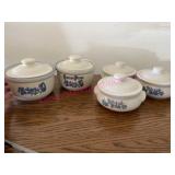 (5) Pfaltzgraff Jars w/ lids