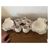 13pcs Pfaltzgraff White Teddy Bear Dishes (USA) LR