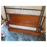 Vtg Bassett full size bed frame Mid-Century BR3