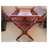 Maple magazine rack (Tell City?) (BR2)