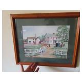 Nice Amish Farm picture in frame (BR2)
