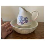 Pfaltzgraff Basket Weave Pitcher & Bowl set