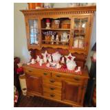 Tell City maple china cabinet (no contents)kitchen