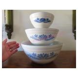3pcs Pfaltzgraff Nesting Mixing Bowls
