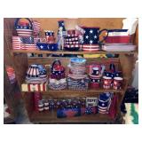 Large set of USA theme dishes & related