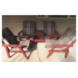 Lot of Vtg Redwood Patio Furniture (see all pics)