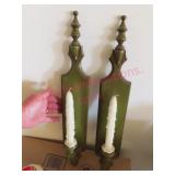 Tell City wall sconces set (LR) green