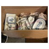 Box of Pfaltzgraff Yorktowne (found in garage)