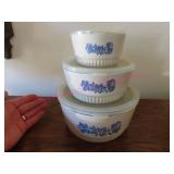 (3) Pfaltzgraff Bowls w/ plastic lids