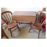 Tell City maple petite table & 2 chairs BR1