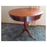 Vtg Mersman mahogany 3-leg table (BR1)