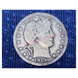 1914 Barber Quarter (90% silver)