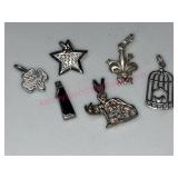 (6) Sterling silver pendants (7.9g)