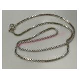 Sterling silver 16in box chain (5.2g) 925