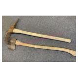 Heavy duty pick axe & Plumb axe