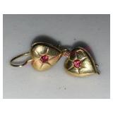 10K Gold heart earrings (0.6g)
