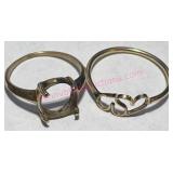 (2) Old 14K gold rings (2-grams) no stones