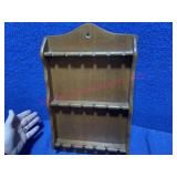 Nice 18-spoon wall rack (dark maple)