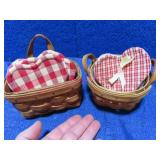 1985 & 1989 Longaberger Smaller Classic Baskets