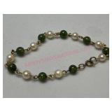 12K GF Cultured Malachite bracelet