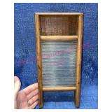 Antique little glass washboard 5x11