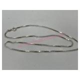 Sterling silver 18in necklace (5.8g)