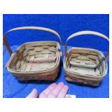(2) 1986 Longaberger Smaller Classic Baskets