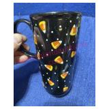 Longaberger Pottery Halloween 6in mug (heavy)