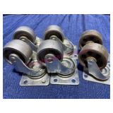 (6) Steel 2in casters (4 matching)