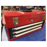 Red Tool Box w/ misc tools