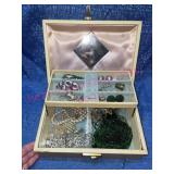Vtg Jewelry Box w/ vtg jewelry