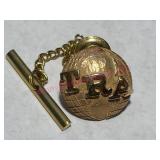 Old 14K gold pin "TRA" (2.2-grams)