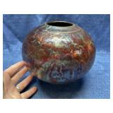 Spears Pottery signed raku vessel (Nashville, Ind)