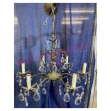 Vintage Hanging Brass Chandelier