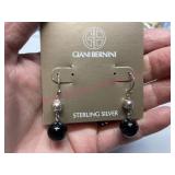 Giani Bernini sterling silver black onyx earrings