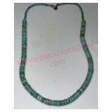 Handmade Navajo turquoise beaded 16in necklace