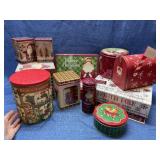 Lot: Christmas tins & boxes